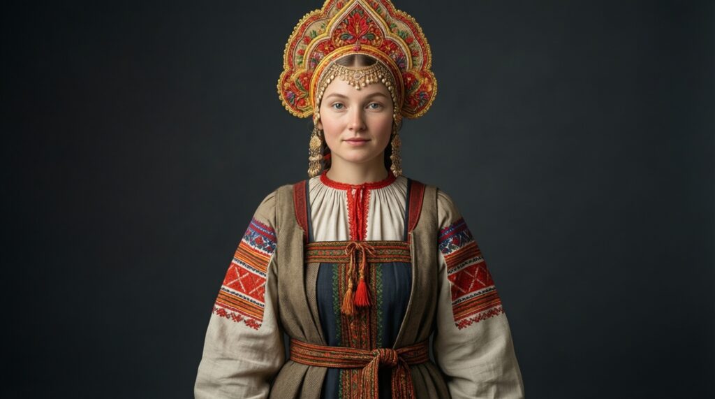 Традиционный русский костюм: региональные различия, орнаменты и скрытые значения - иллюстрация