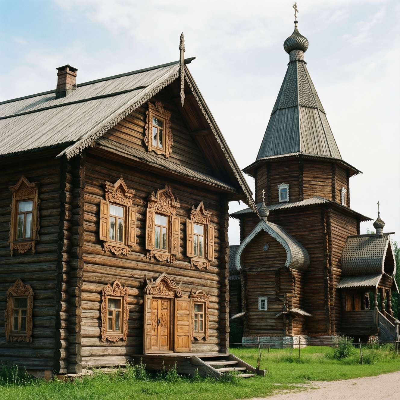 Русская деревянная архитектура: избы, терема и церкви, секреты мастерства плотников